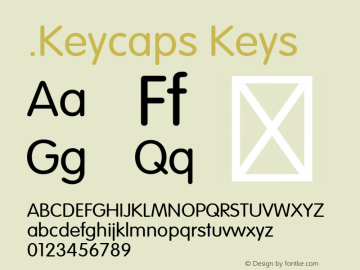 .Keycaps Keys 10.5d23e8 Font Sample