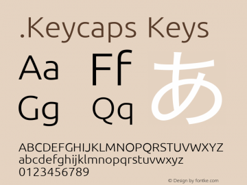 .Keycaps Keys 10.5d23e8 Font Sample