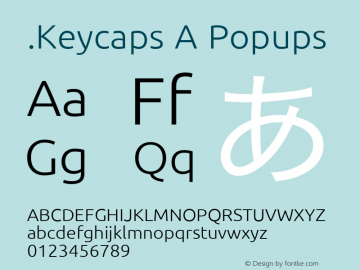 .Keycaps A Popups 10.5d23e8 Font Sample