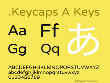 .Keycaps A Keys 10.5d23e8 Font Sample