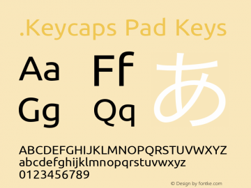 .Keycaps Pad Keys 10.5d23e8 Font Sample