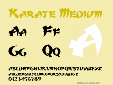 Karate Medium 001.001 Font Sample