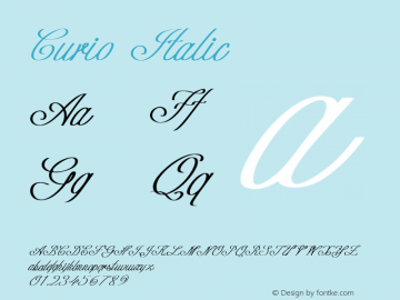 Curio-Italic Version 1.000图片样张