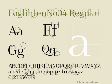 FoglihtenNo04 Version 0.68 Font Sample