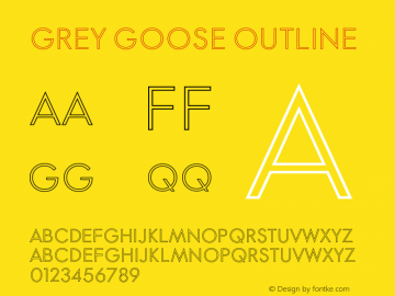 GreyGoose-Outline Version 1.012 Font Sample