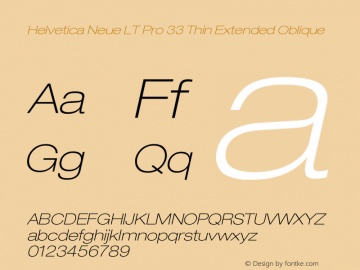 HelveticaNeueLTPro-ThExO Version 1.000;PS 001.000;Core 1.0.38图片样张