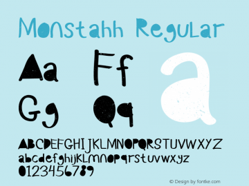 Monstahh Version 1.000 Font Sample