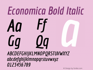 Economica Bold Italic Version 1.100图片样张