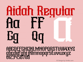 Aidah-Regular Version 1.000;PS 001.001;hotconv 1.0.56 Font Sample