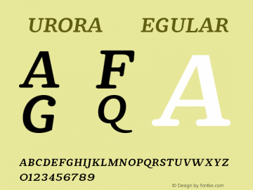 Aurora SC Italic 1.0; pdf-x uazero; original kerning;图片样张