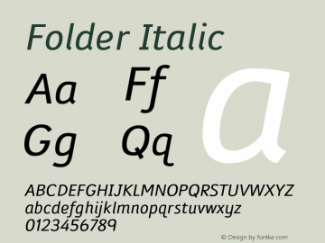 FolderRg-Italic Version 1.200图片样张
