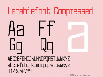 LarabiefontCp-Regular Version 2.301 Font Sample