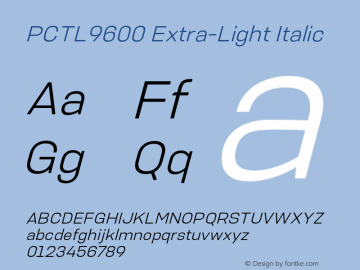 PCTL9600El-Italic Version 1.000图片样张