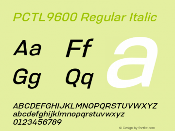 PCTL9600Rg-Italic Version 1.000图片样张
