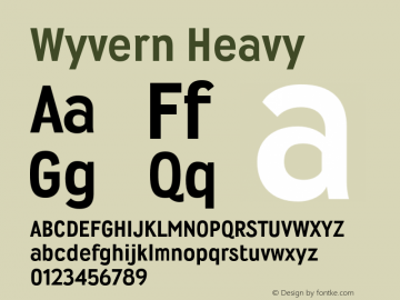 WyvernHv-Regular Version 2.001 Font Sample