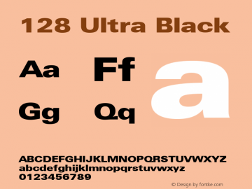 128 Ultra Black mfgpctt-v1.52 Wednesday, January 13, 1993 4:30:37 pm (EST) Font Sample