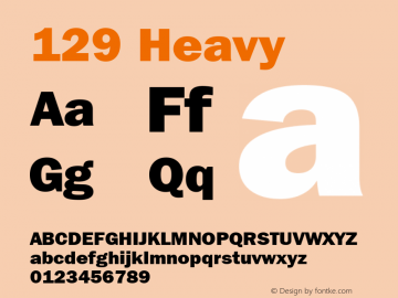 129 Heavy mfgpctt-v1.52 Tuesday, January 26, 1993 5:02:29 pm (EST) Font Sample