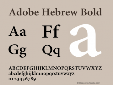 AdobeHebrew-Bold Version 1.038图片样张