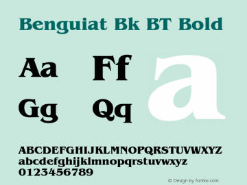 Benguiat Bold BT mfgpctt-v1.53 Friday, January 29, 1993 11:36:30 am (EST)图片样张