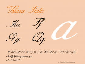 Volara-Italic Version 1.000 Font Sample