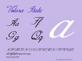 Volara-Italic Version 1.000 Font Sample