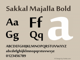 Sakkal Majalla Bold Version 1.0 Extracted by ASV http://www.buraks.com/asv图片样张