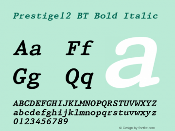 Prestige12 BT Bold Italic mfgpctt-v1.53 Monday, February 1, 1993 11:29:08 am (EST)图片样张