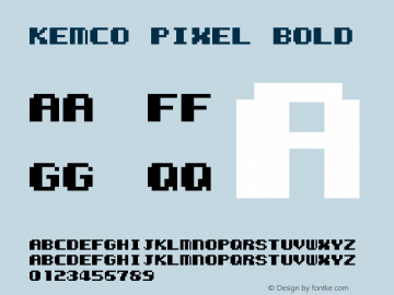 Kemco Pixel Bold Version 1.0 Extracted by ASV http://www.buraks.com/asv图片样张