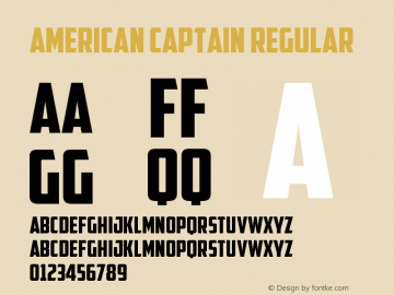 American Captain Version 1.0 Extracted by ASV http://www.buraks.com/asv Font Sample