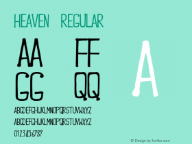 Heaven Version 1.000;PS 001.001;hotconv 1.0.56 Font Sample