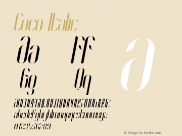 Coco-Italic Version 1.000;PS 001.001;hotconv 1.0.56图片样张