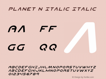 Planet N Italic Version 3.0; 2015图片样张