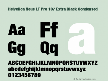 HelveticaNeueLTPro-XBlkCn Version 1.500;PS 001.005;hotconv 1.0.38图片样张