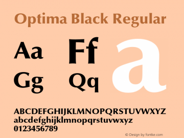 Optima-Black 001.000 Font Sample