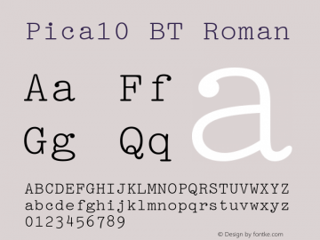 Pica10 BT Roman Version 2.001 mfgpctt 4.4图片样张