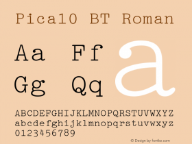 Pica10 BT Roman mfgpctt-v1.53 Monday, February 1, 1993 11:41:11 am (EST) Font Sample
