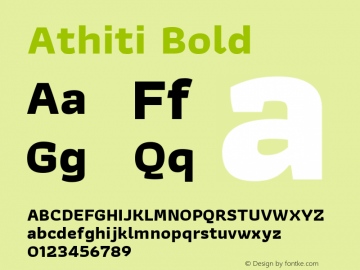Athiti Bold Version 1.032 Font Sample