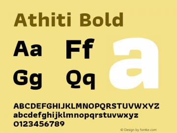 Athiti Bold Version 1.032 Font Sample