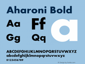 Aharoni Bold Version 5.10图片样张