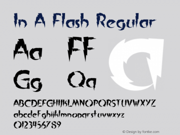 In A Flash 2002; 1.0, initial release Font Sample