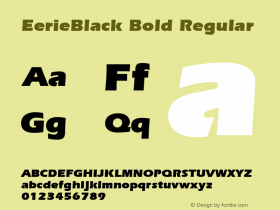 EerieBlack Bold Regular Unknown Font Sample