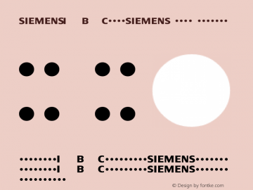 SiemensLogo Version 3.001 Font Sample