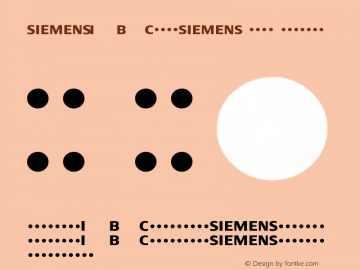 SiemensLogo Version 3.001 Font Sample