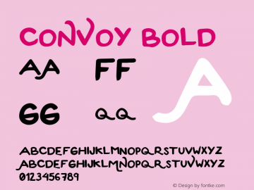 Convoy Bold Version 1.0 Font Sample