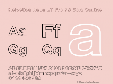 HelveticaNeueLTPro-BdOu Version 1.000;PS 001.000;Core 1.0.38图片样张