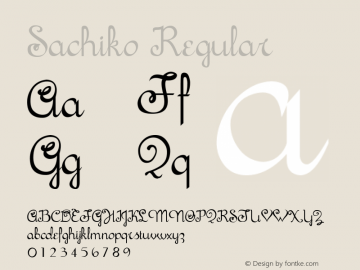 Sachiko Version 1.2; 2010 Font Sample