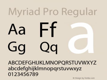 MyriadPro-Regular Version 2.105;PS 2.000;hotconv 1.0.70;makeotf.lib2.5.58329图片样张