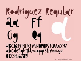 Rodriguez Version 1.0 Font Sample