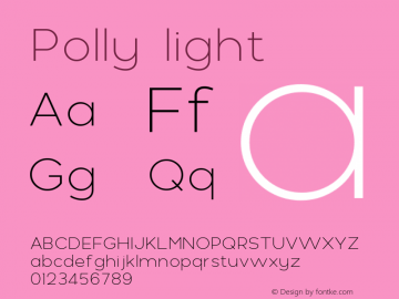 Polly light Version 2.000 Font Sample