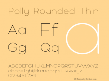 Polly Rounded Thin Version 4.000图片样张